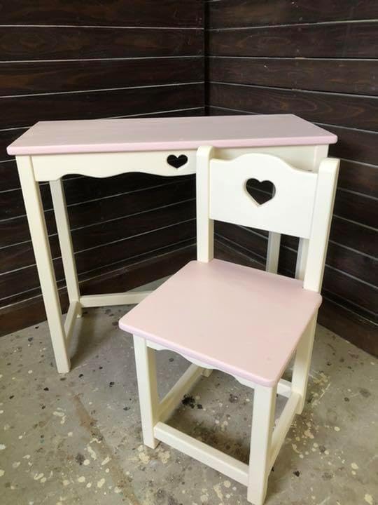 GDYN学習机チェアーセット　パステルピンクハート GDYN学習机チェアーセット パステルピンクハート GDYN学習机